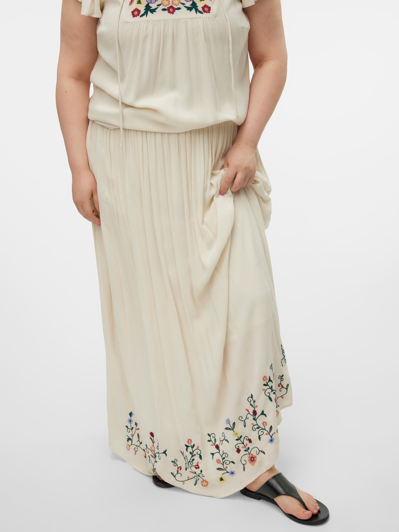 Vero Moda VMSINA High waist Long skirt -Birch - 10314603
