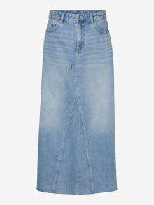 Vero Moda VMRIVA Høj talje Lang nederdel -Light Blue Denim - 10314734
