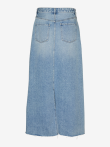 Vero Moda VMRIVA Høj talje Lang nederdel -Light Blue Denim - 10314734