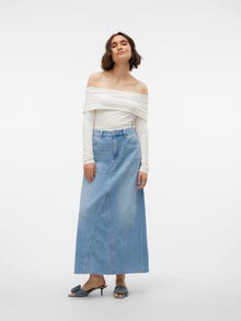 Vero Moda VMRIVA Høj talje Lang nederdel -Light Blue Denim - 10314734