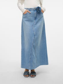 Vero Moda VMRIVA Høj talje Lang nederdel -Light Blue Denim - 10314734