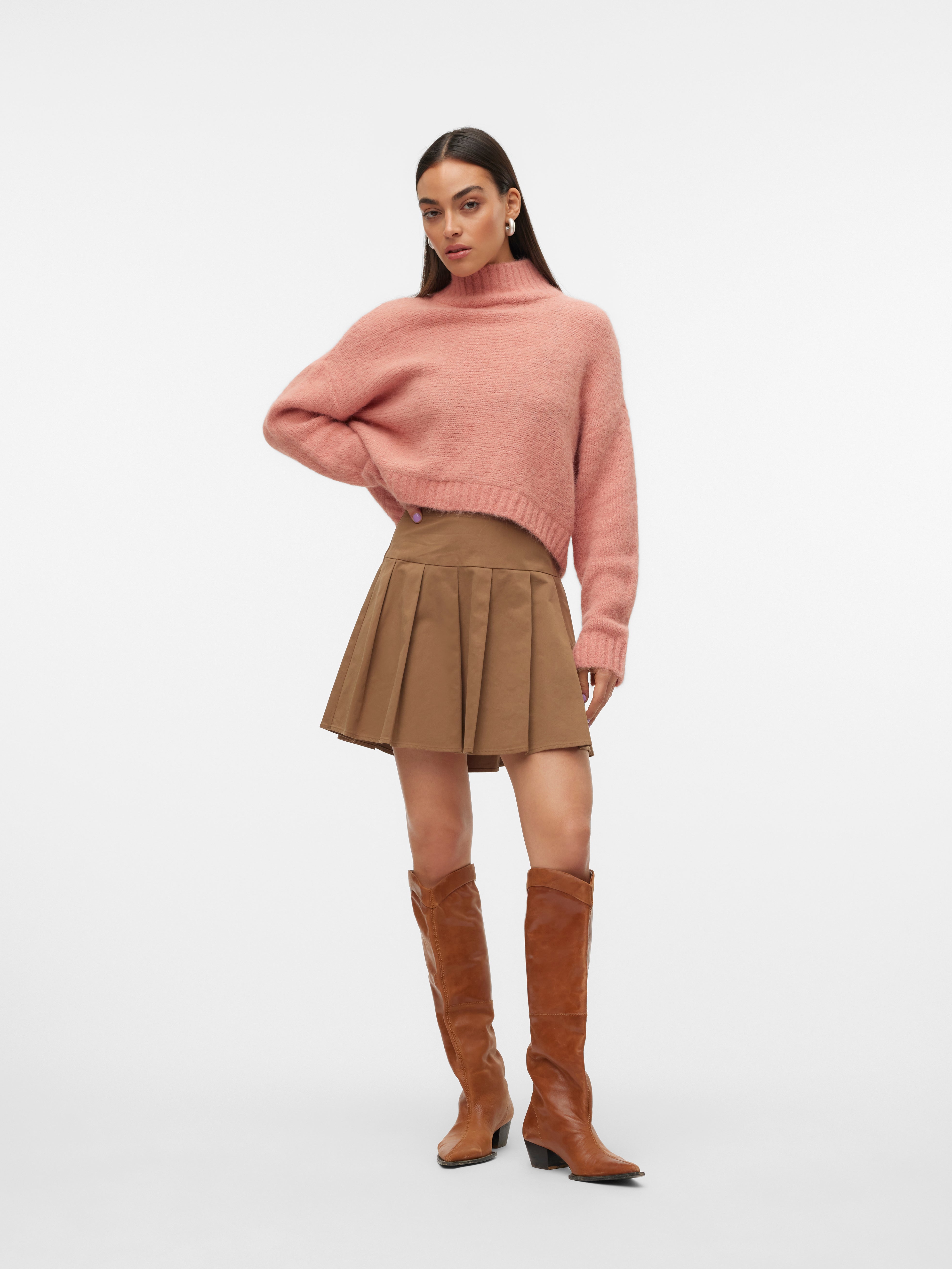 VMBAYA Mittlere Taille Kurzer Rock | Dunkelbraun | Vero Moda®