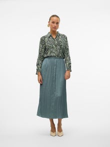 Vero Moda VMBILLIE Wysoka talia Długa spódnica -Balsam Green - 10314904