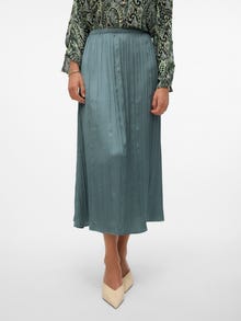 Vero Moda VMBILLIE Wysoka talia Długa spódnica -Balsam Green - 10314904
