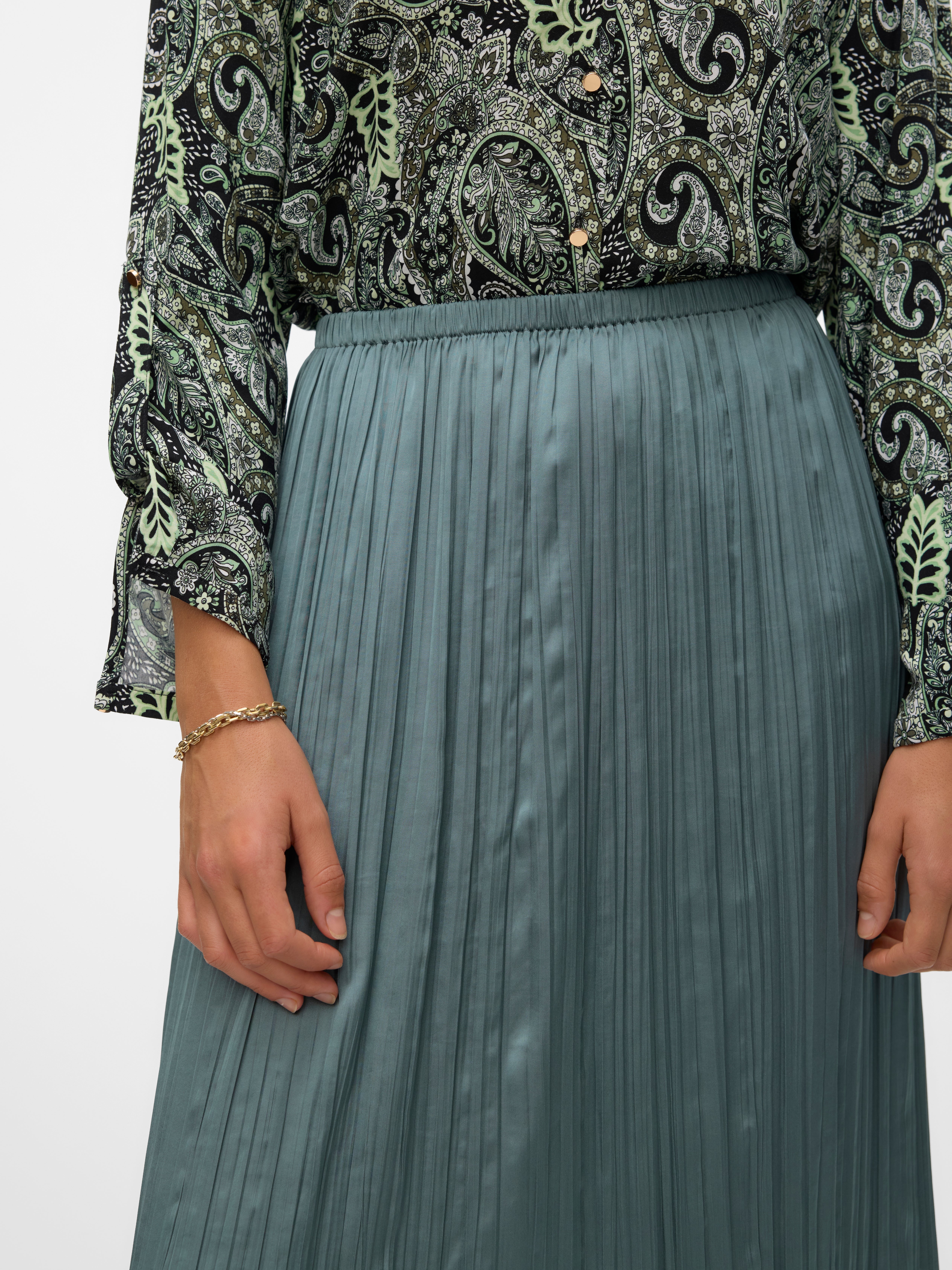 VMBILLIE Langer Rock | Dunkelgrün | Vero Moda®