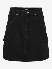 Vero Moda VMOAKLEY Vita alta Gonna pantaloncino -Black Denim - 10314956