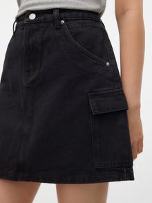Vero Moda VMOAKLEY High waist Short Skirt -Black Denim - 10314956
