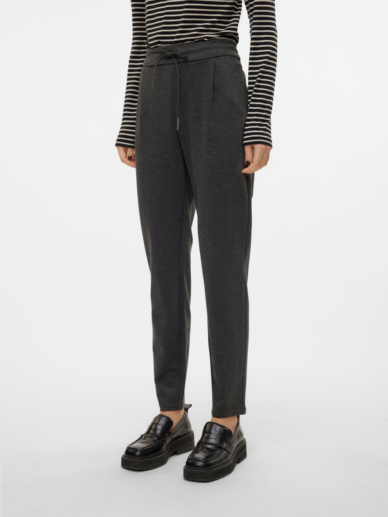 VMEVA Lav talje Bukser | Mørkegrå | Vero Moda®