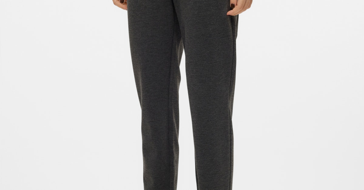 VMEVA Lav talje Bukser | Mørkegrå | Vero Moda®