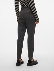 Vero Moda VMEVA Matala vyötärö Housut -Dark Grey Melange - 10314971