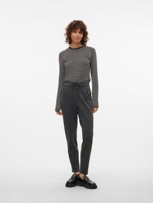 Vero Moda VMEVA Matala vyötärö Housut -Dark Grey Melange - 10314971