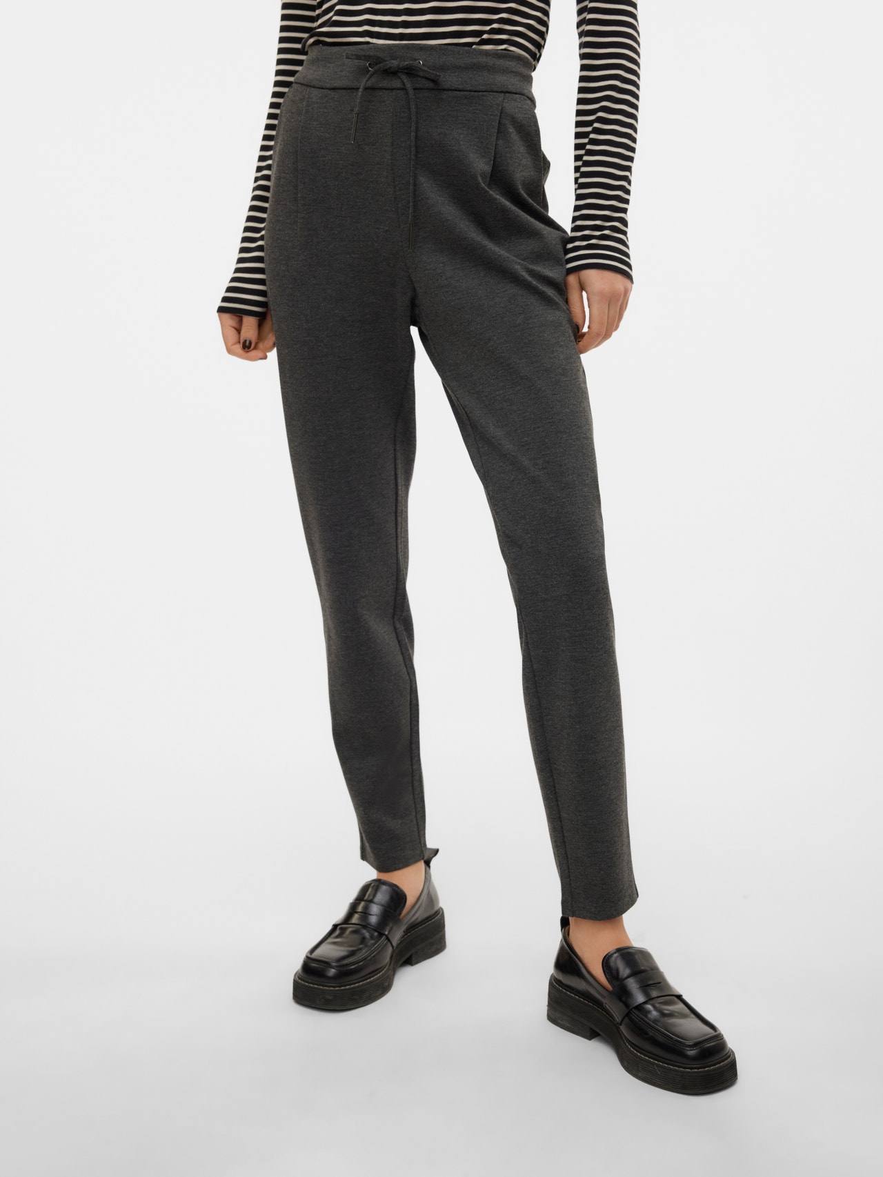 VMEVA Lav talje Bukser | Mørkegrå | Vero Moda®