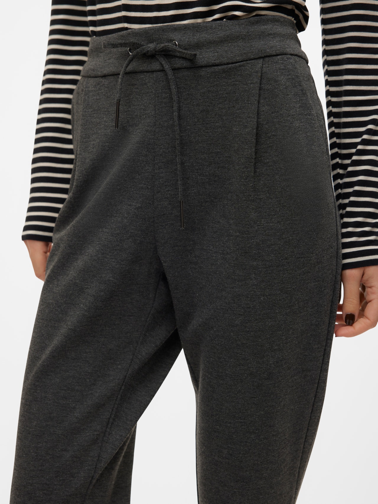 VMEVA Lav talje Bukser | Mørkegrå | Vero Moda®