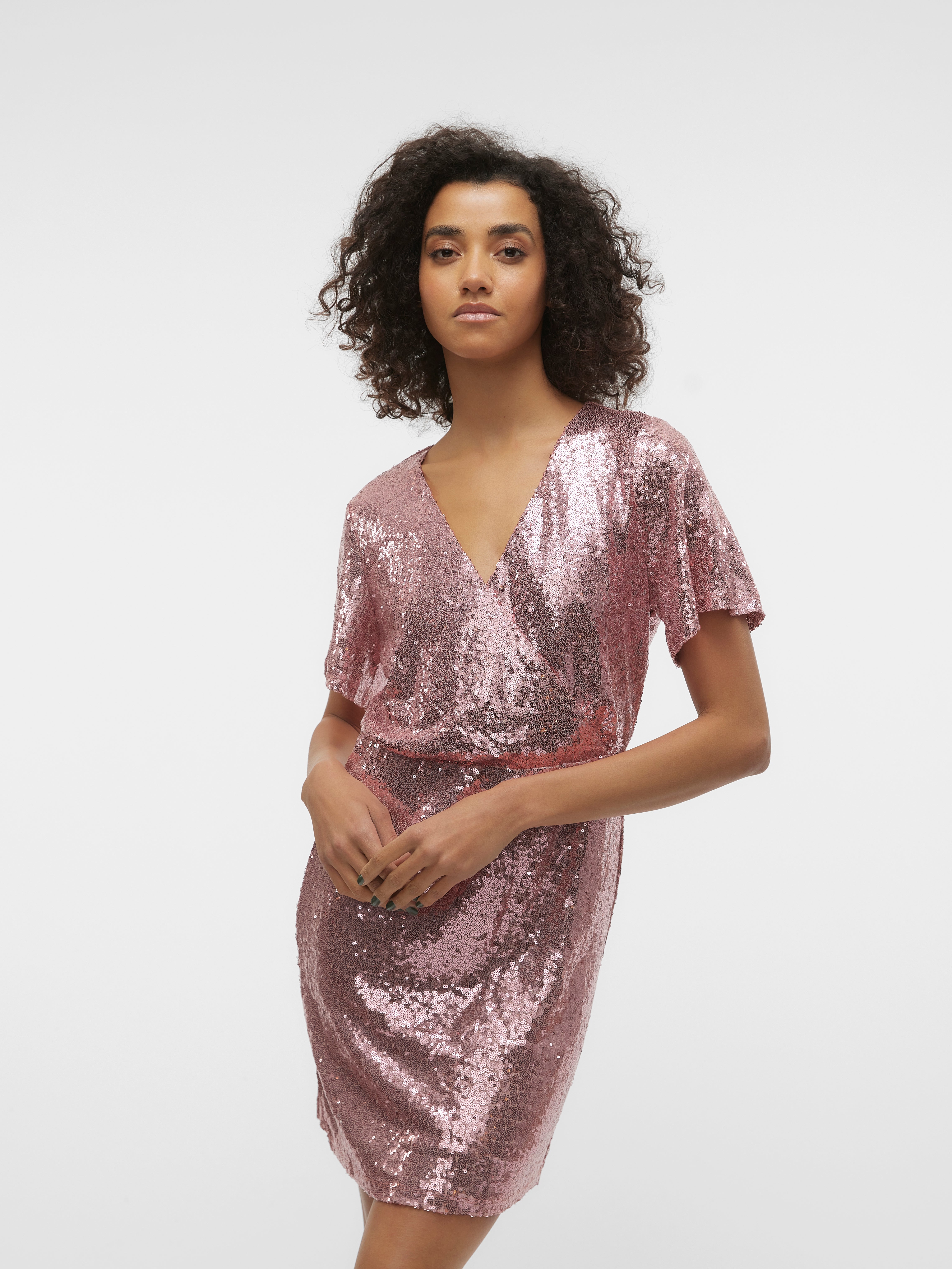 Vero moda jurk roze new arrivals