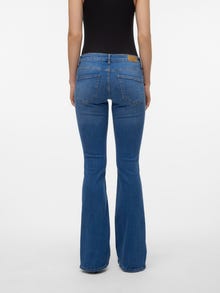 Vero Moda VMSIGI Lav talje Flared fit Jeans -Medium Blue Denim - 10315042
