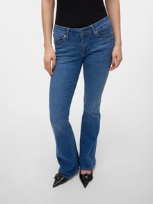 Vero Moda VMSIGI Lav talje Flared fit Jeans -Medium Blue Denim - 10315042