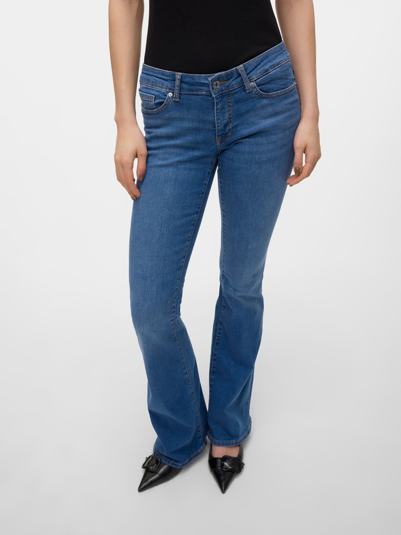 Vero Moda VMSIGI Utsvängd passform Jeans -Medium Blue Denim - 10315042