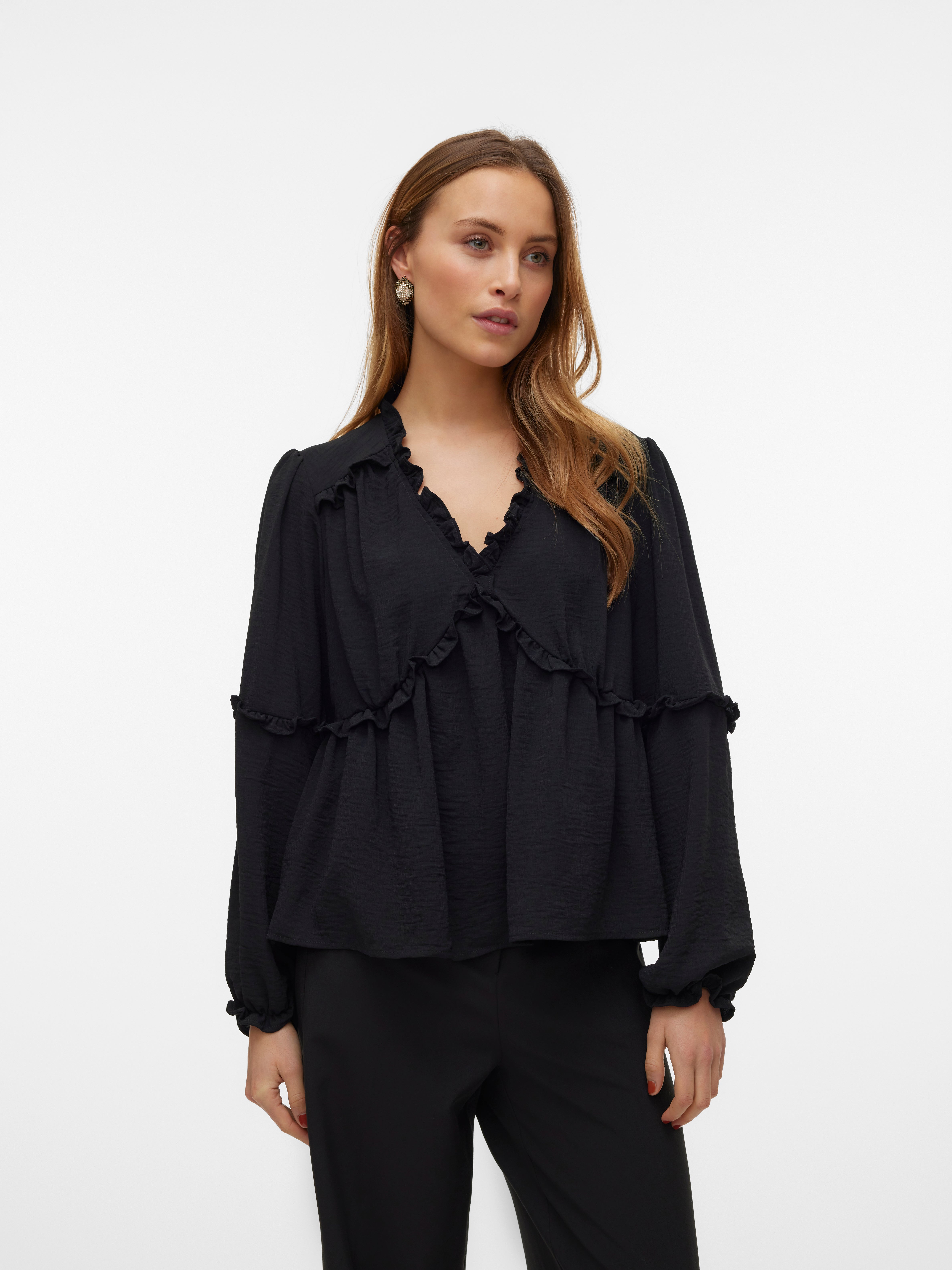 VMBIZZY Top Zwart Vero Moda