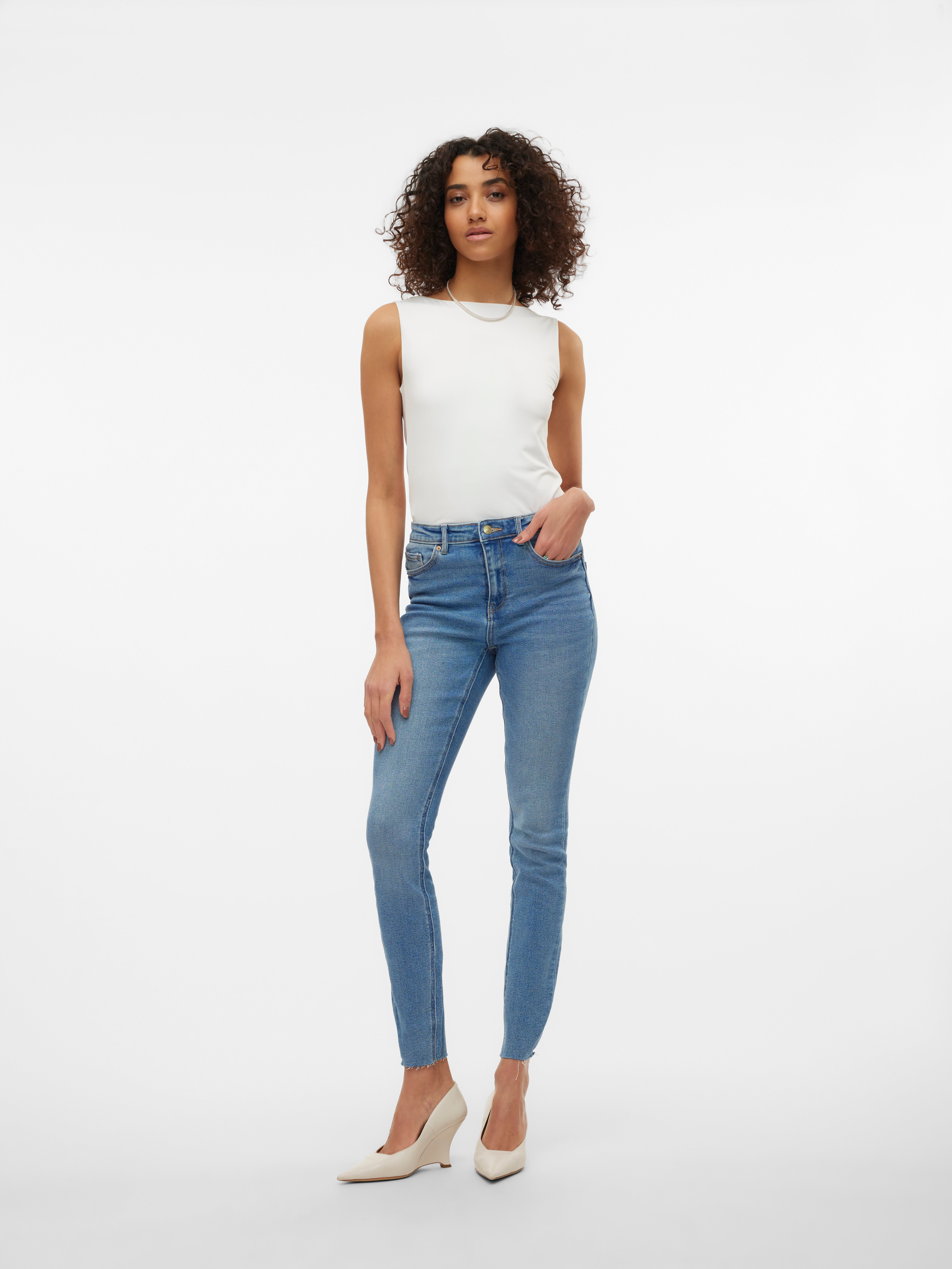 VMSOPHIA Taille haute Slim Fit Jeans