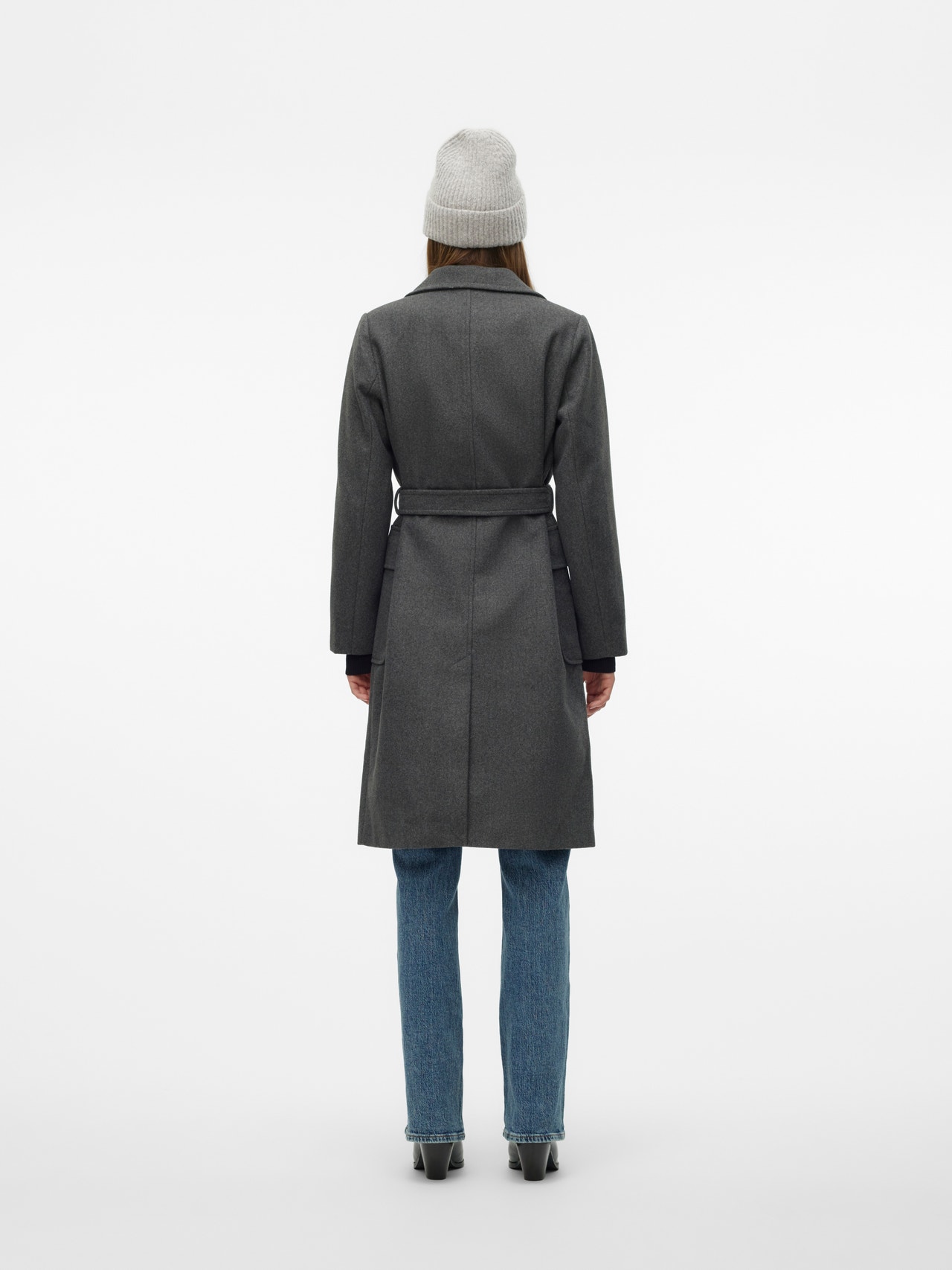 Vero Moda VMPOPNOELLE Abrigos -Dark Grey Melange - 10315201