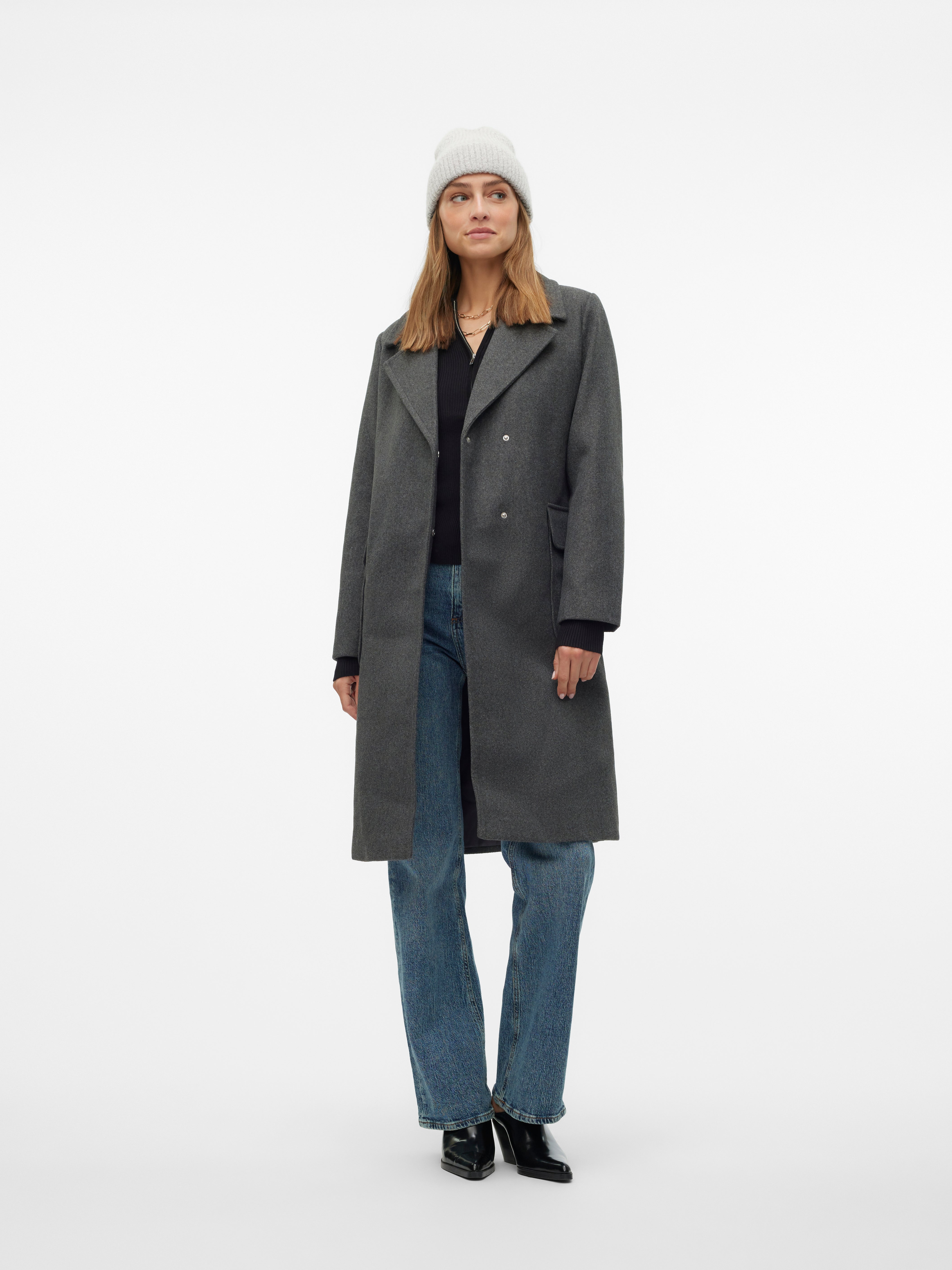 VMPOPNOELLE Mantel | Dunkelgrau | Vero Moda®