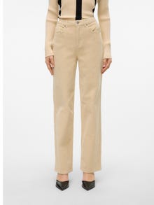 Vero Moda VMTESSA Hohe Taille Weit geschnitten Jeans -Oatmeal - 10315350