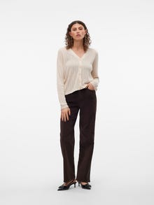 Vero Moda VMTESSA Høj talje Wide fit Jeans -Chocolate Torte - 10315350