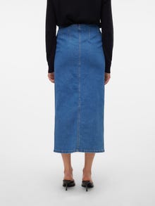 Vero Moda VMMONIC High waist Midi skirt -Medium Blue Denim - 10315358
