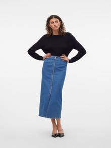 Vero Moda VMMONIC High waist Midi skirt -Medium Blue Denim - 10315358