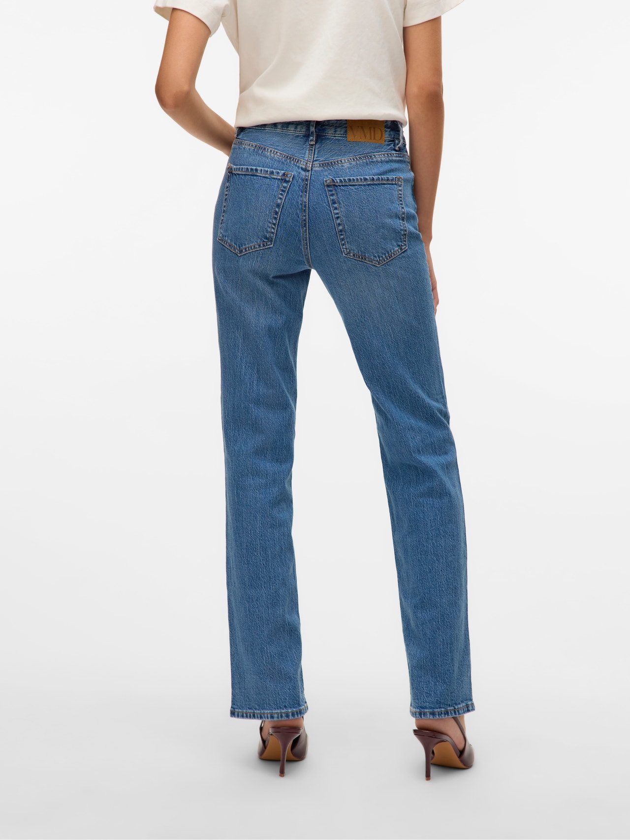 Vero Moda VMTESSA High rise Straight fit Jeans -Medium Blue Denim - 10315494