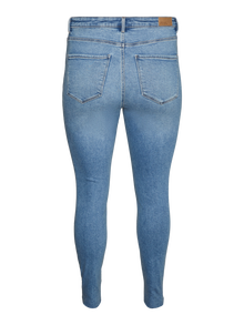 Vero Moda VMSOPHIA Hög midja Slim Fit Jeans -Medium Blue Denim - 10315572