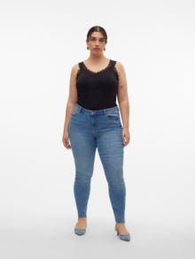 Vero Moda VMSOPHIA Hohe Taille Slim Fit Jeans -Medium Blue Denim - 10315572