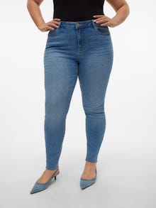 Vero Moda VMSOPHIA Hohe Taille Slim Fit Jeans -Medium Blue Denim - 10315572