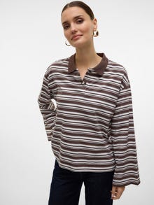 Vero Moda VMMAREN Polo T-shirt -Chocolate Brown - 10315852