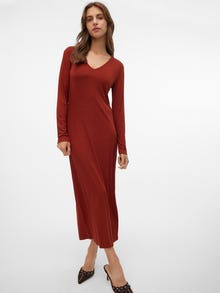 Vero Moda VMMELISA Long dress -Brandy Brown - 10315869