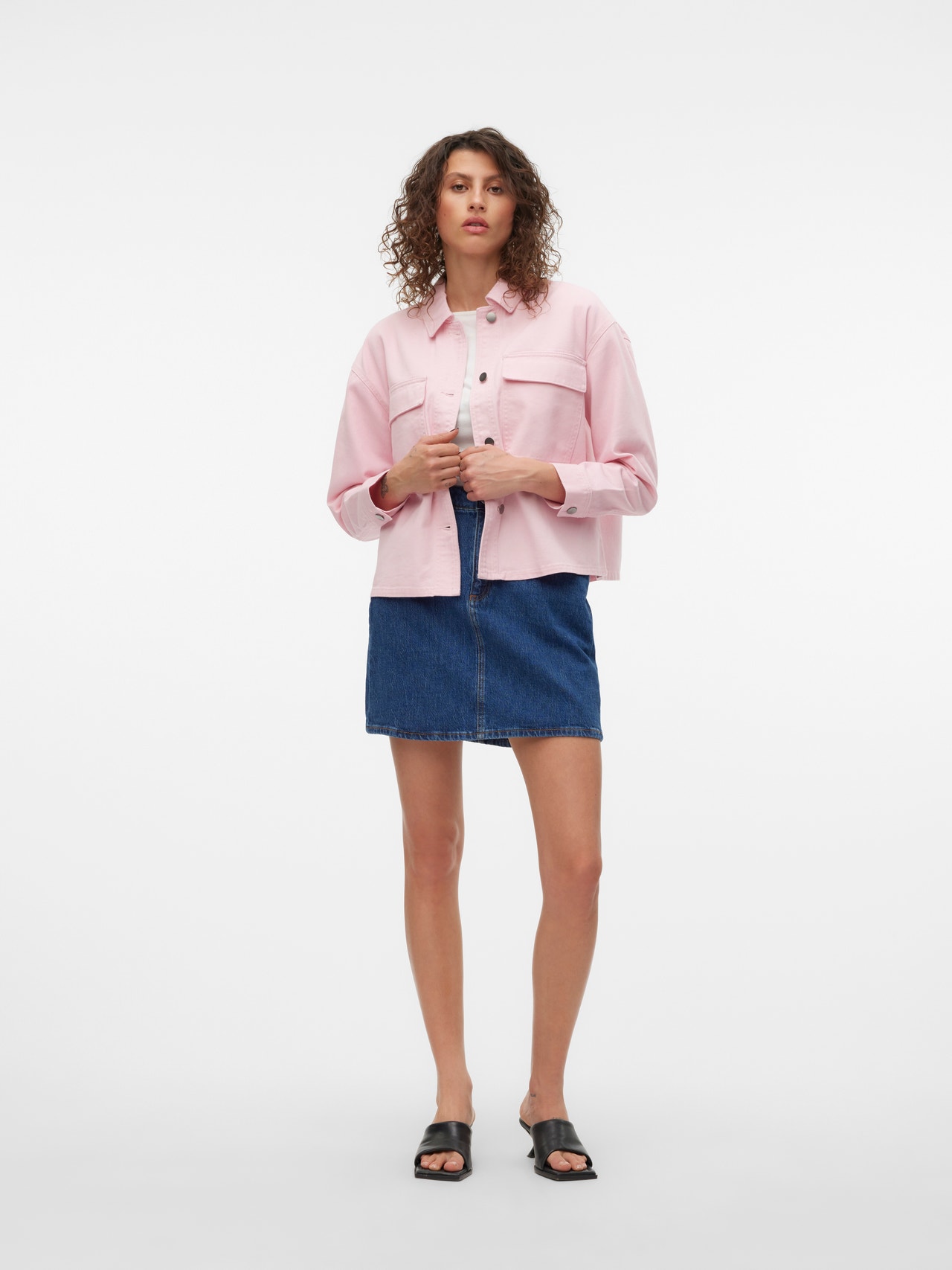 Vero Moda VMKENYA Denim jacket -Parfait Pink - 10316069