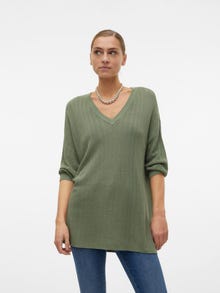 Vero Moda VMNEWLEXSUNSTITCH Neulepuserot -Hedge Green - 10316119