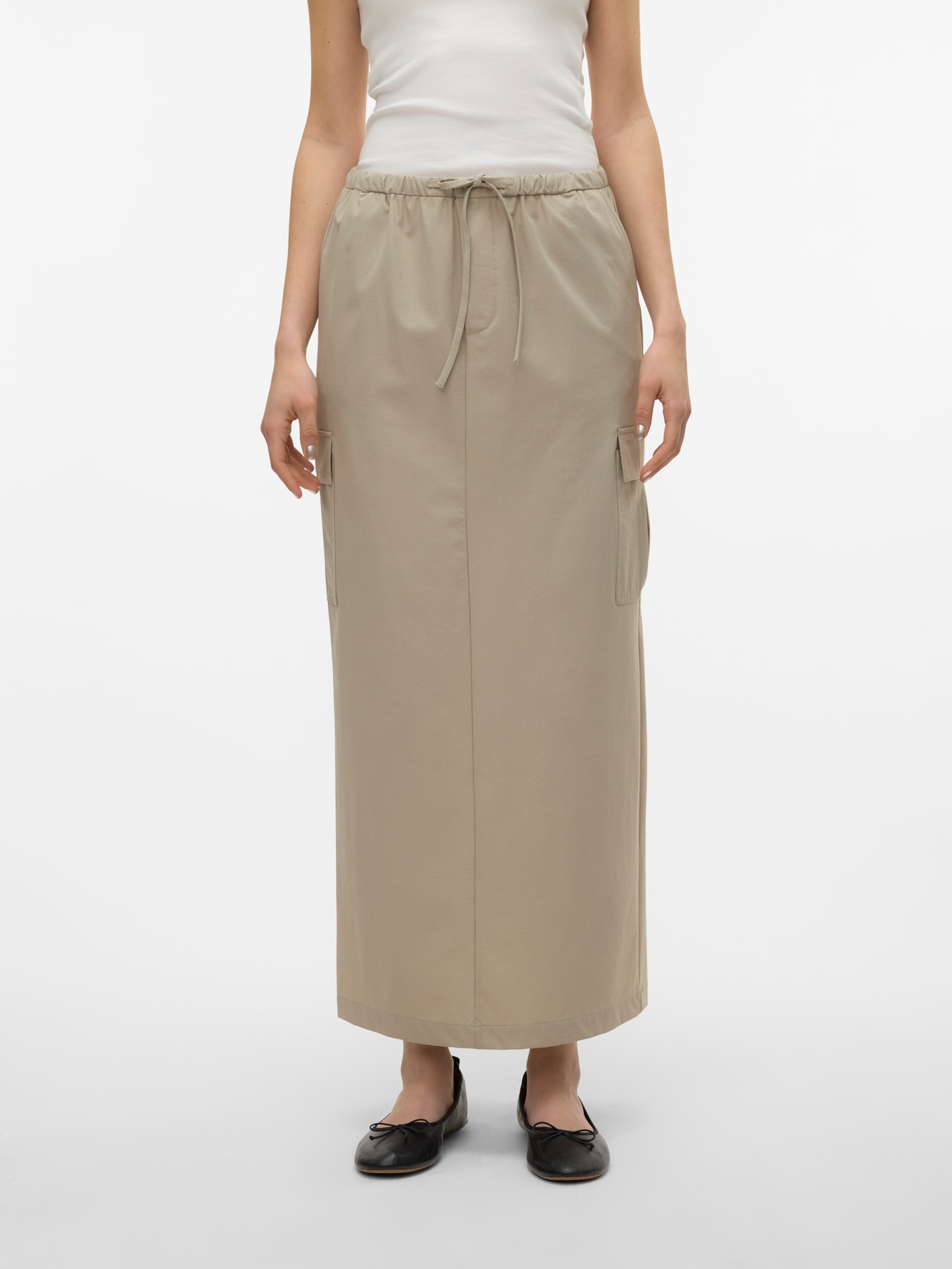Vero Moda VMKIMBERLY Long Skirt -Abbey Stone - 10316122