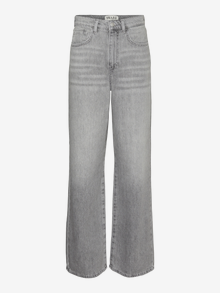 Vero Moda VMREBECCA Talle superalto Corte wide leg Vaqueros -Medium Grey Denim - 10316190