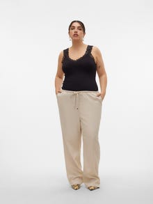 Vero Moda VMDINNA Normaali vyötärö Housut -Oatmeal - 10316279