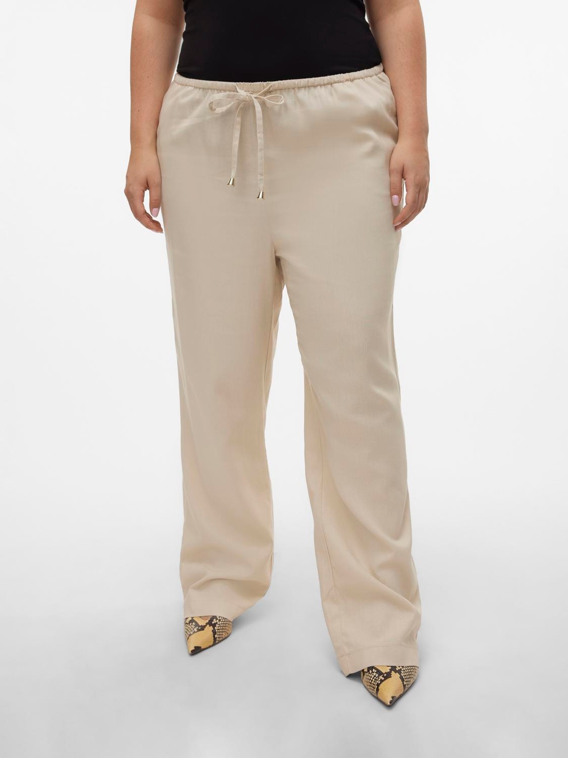 Vero Moda VMDINNA Spodnie -Oatmeal - 10316279