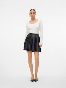 Vero Moda VMNAOMIELLY Hög midja Kort kjol -Black - 10316312