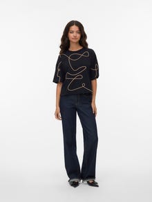 Vero Moda VMTAMMIE T-shirt -Black - 10316349
