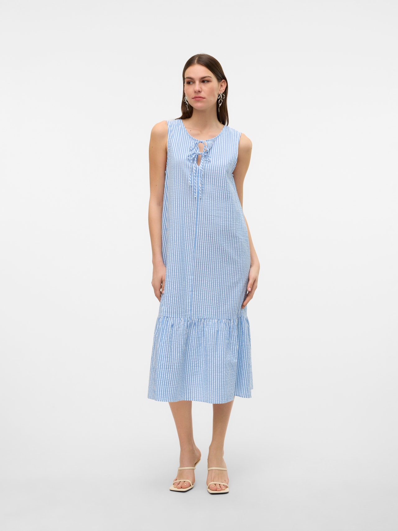 Vero Moda VMMOLLY Langes Kleid -Vista Blue - 10316384