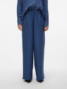 Vero Moda VMMELANEY High waist Trousers -Dark Denim - 10316385