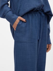 Vero Moda VMMELANEY High waist Trousers -Dark Denim - 10316385
