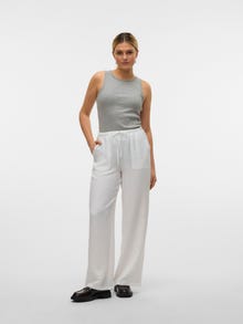 Vero Moda VMMELANEY High waist Trousers -Snow White - 10316385