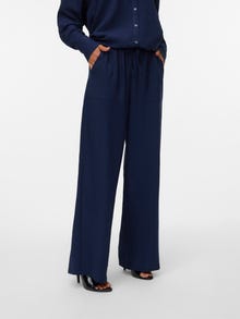 Vero Moda VMMELANEY Taille haute Pantalons -Navy Blazer - 10316385