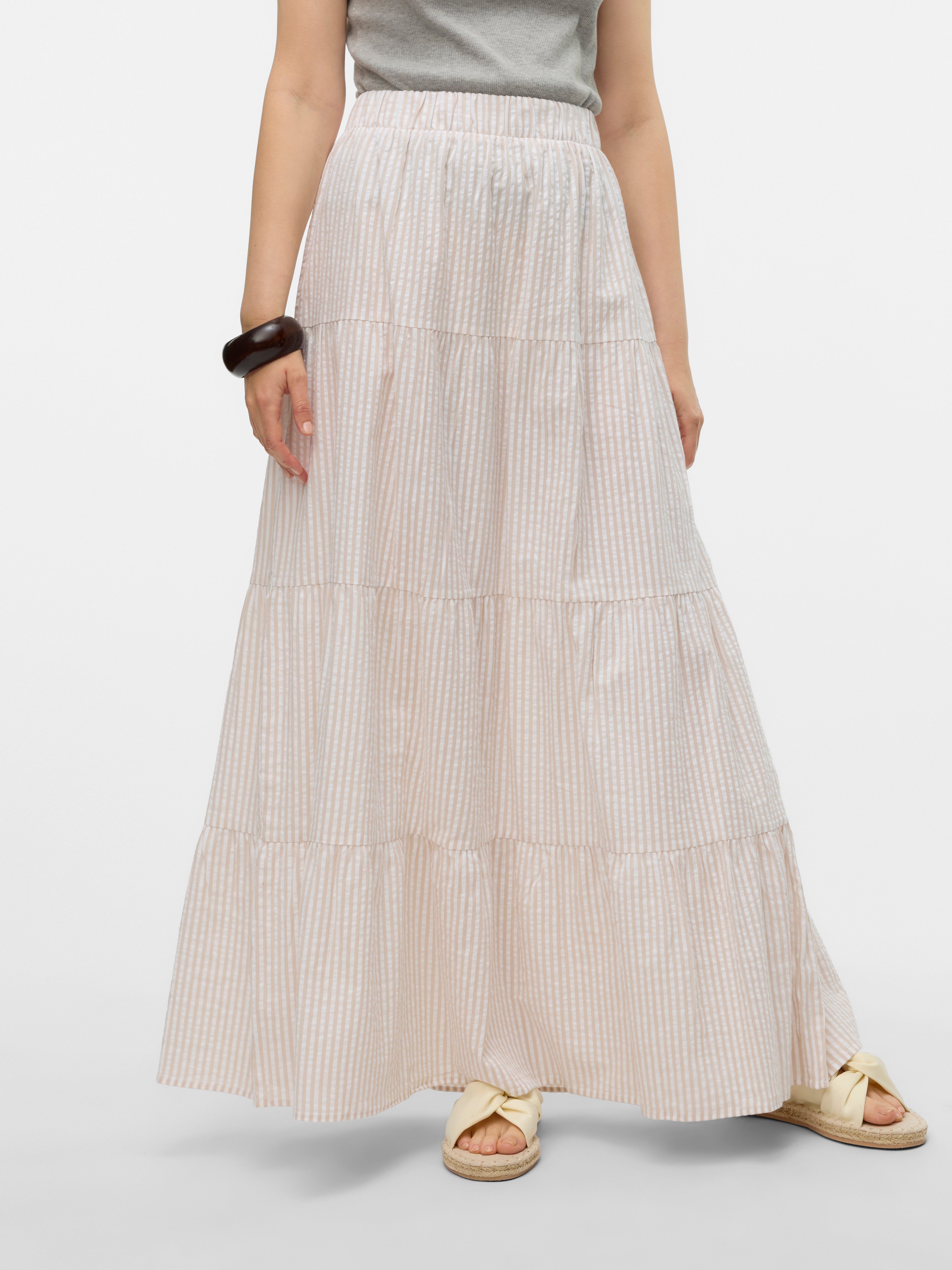 VMMOLLY Hohe Taille Langer Rock | Mittelbraun | Vero Moda®