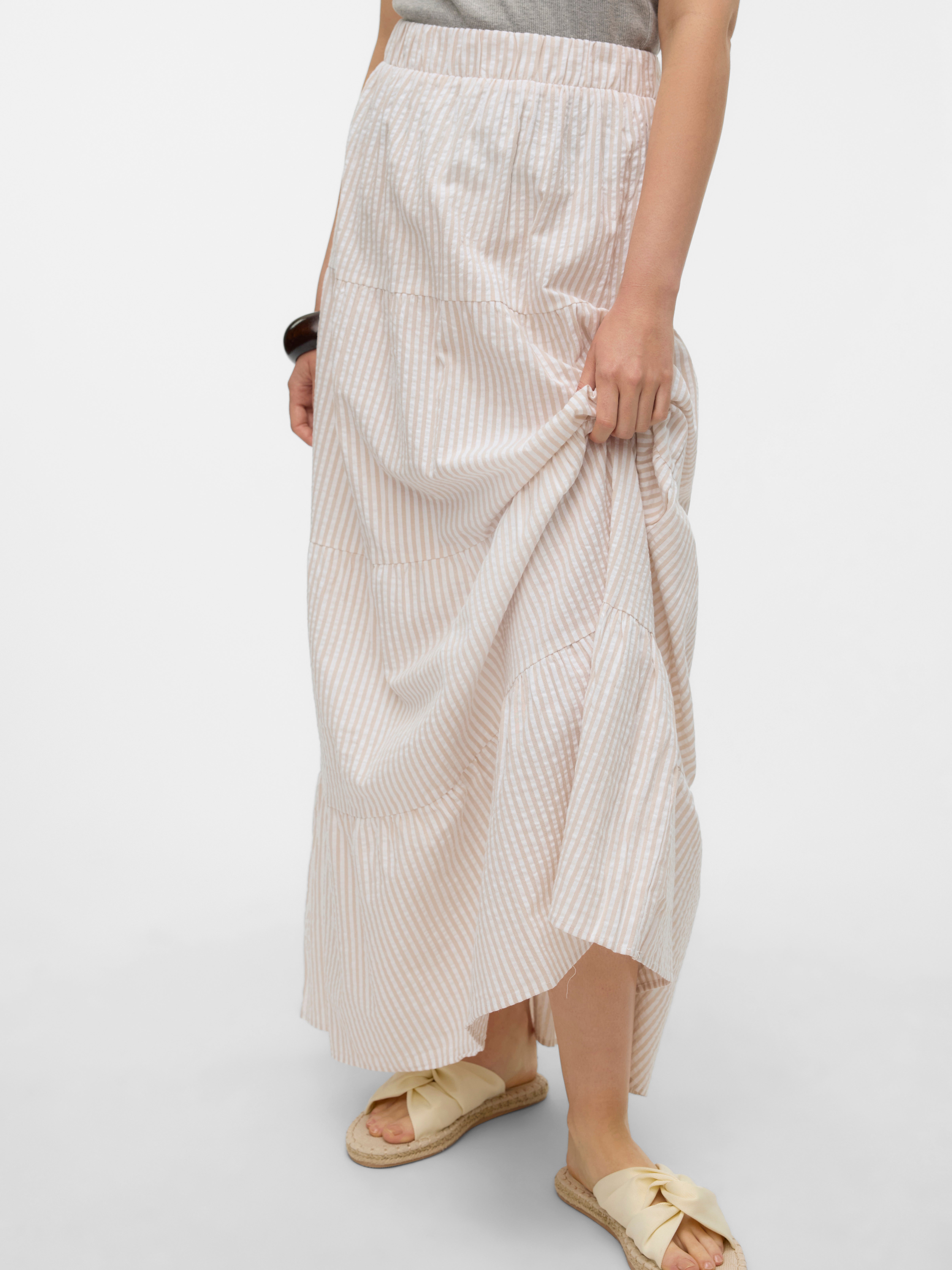 VMMOLLY Hohe Taille Langer Rock | Mittelbraun | Vero Moda® 